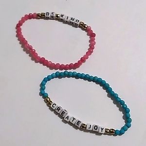 Two beaded bracelets